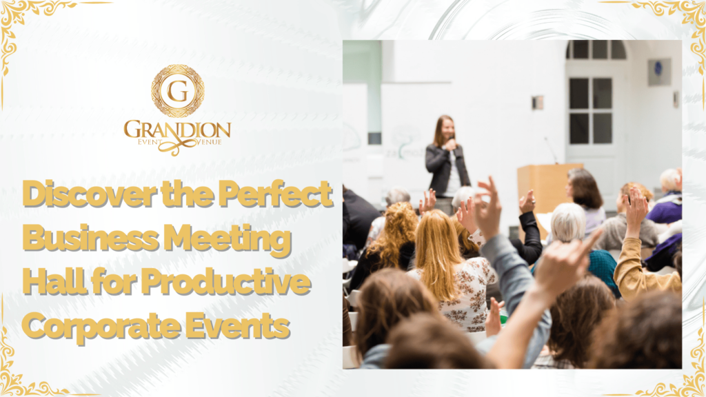 Discover the perfect business meeting hall designed for productive corporate events and professional gatherings.